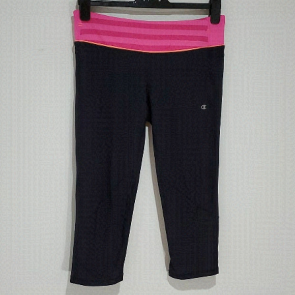 Champion medium black and pink athletic leggings - Picture 1 of 6